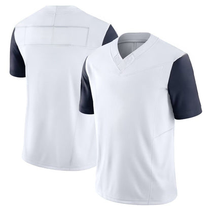 Custom Men's Cowboys Nevy/White Exact Replica Alternate Football Jersey - TopFanCustom