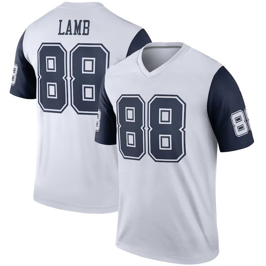 Custom Men's Cowboys Nevy/White Exact Replica Alternate Football Jersey - TopFanCustom