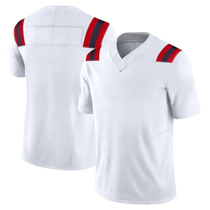 Custom Men's Patriots Nevy/White Exact Replica Football Jersey - TopFanCustom