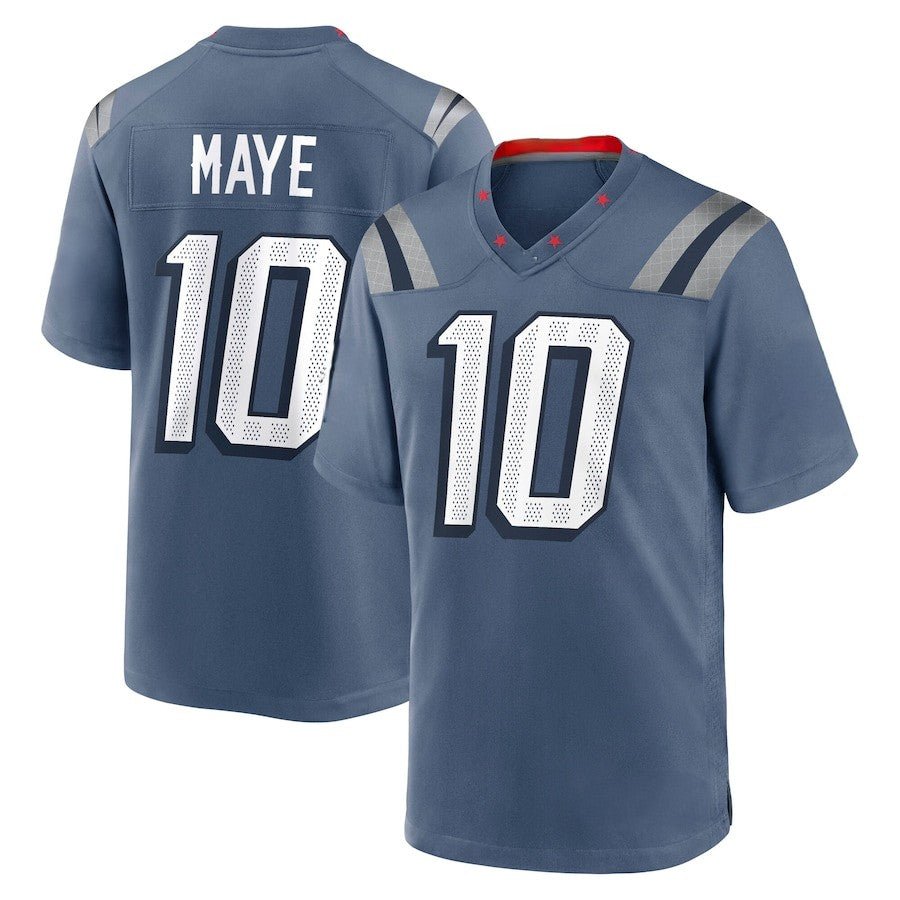 Custom Men's Patriots Storm Blue Exact Replica 2025 Rivalries Collection Football Jersey - TopFanCustom