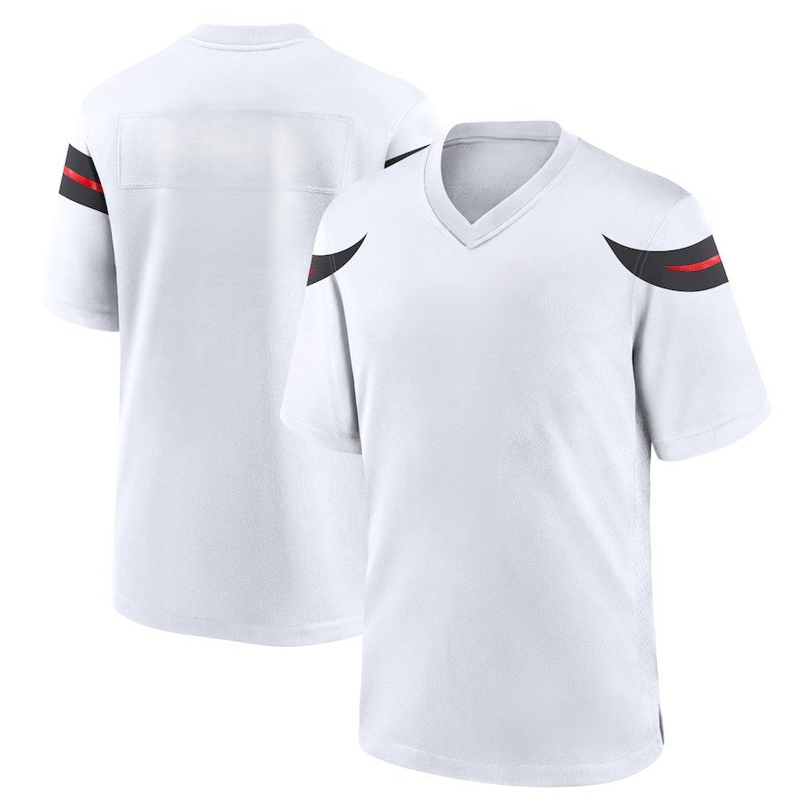 Custom Men's Texans Navy/Red/White Exact Replica Football Jersey - TopFanCustom