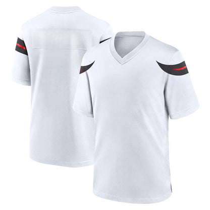 Custom Men's Texans Navy/Red/White Exact Replica Football Jersey - TopFanCustom