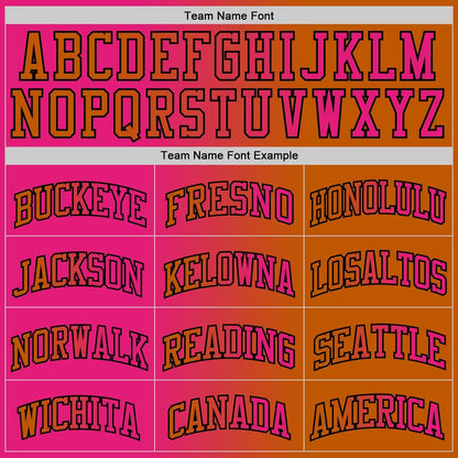 Custom Texas Orange Hot Pink - Black Authentic Gradient Fashion Basketball Jersey - TopFanCustom