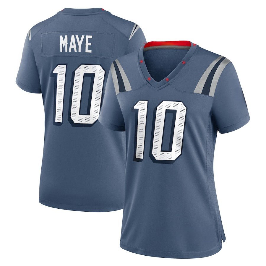 Custom Women's Patriots Storm Blue Exact Replica 2025 Rivalries Collection Football Jersey - TopFanCustom