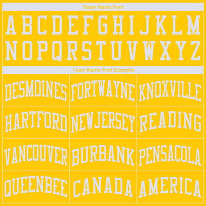 Custom Gold White Round Neck Basketball Jersey