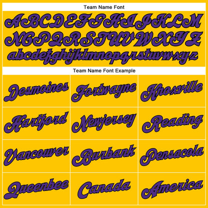 Custom Gold Black Pinstripe Purple-White Authentic Basketball Jersey