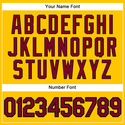 Custom Gold Black Pinstripe Maroon-Black Authentic Basketball Jersey