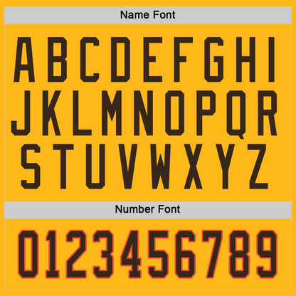Custom Gold Brown-Orange Hockey Jersey