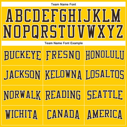 Custom Gold Brown-White Authentic Throwback Basketball Jersey