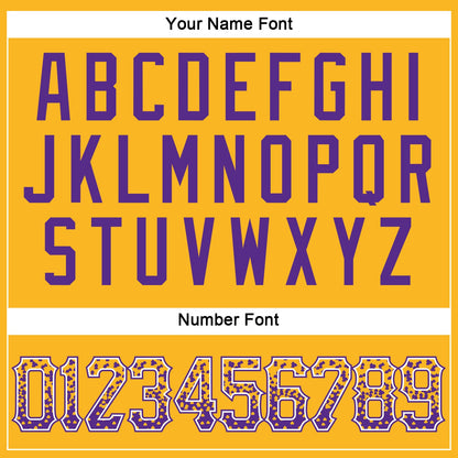 Custom Gold Purple-White Authentic Drift Fashion Baseball Jersey