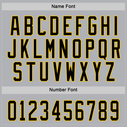 Custom Gray Black-Gold Hockey Jersey