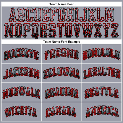 Custom Gray Black-Red Authentic Drift Fashion Baseball Jersey
