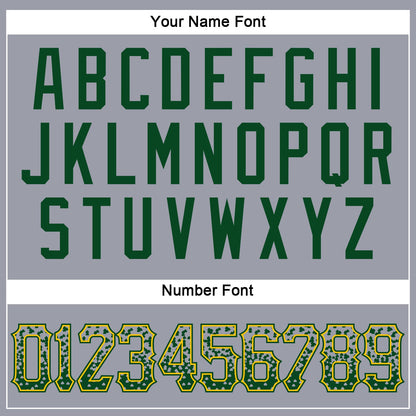 Custom Gray Green-Gold Authentic Drift Fashion Baseball Jersey