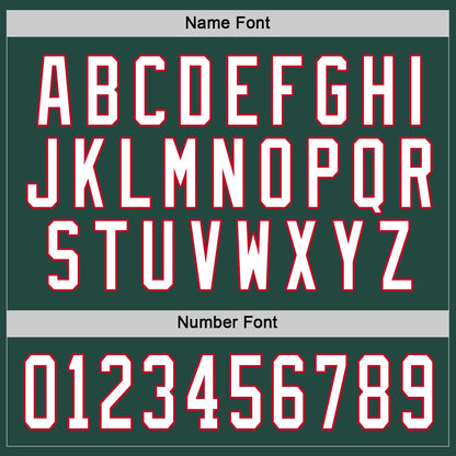 Custom Green White-Red Hockey Jersey