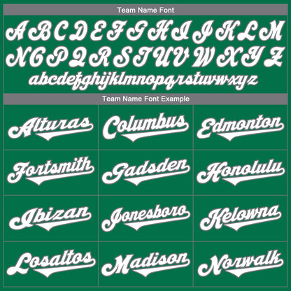 Custom Kelly Green White-Gray Authentic St. Patrick's Day Baseball Jersey