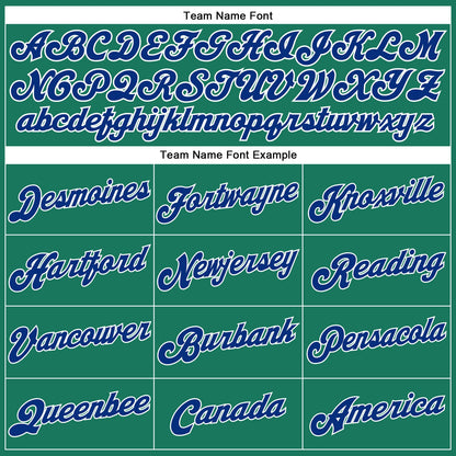 Custom Kelly Green White Pinstripe Royal-White Authentic Basketball Jersey