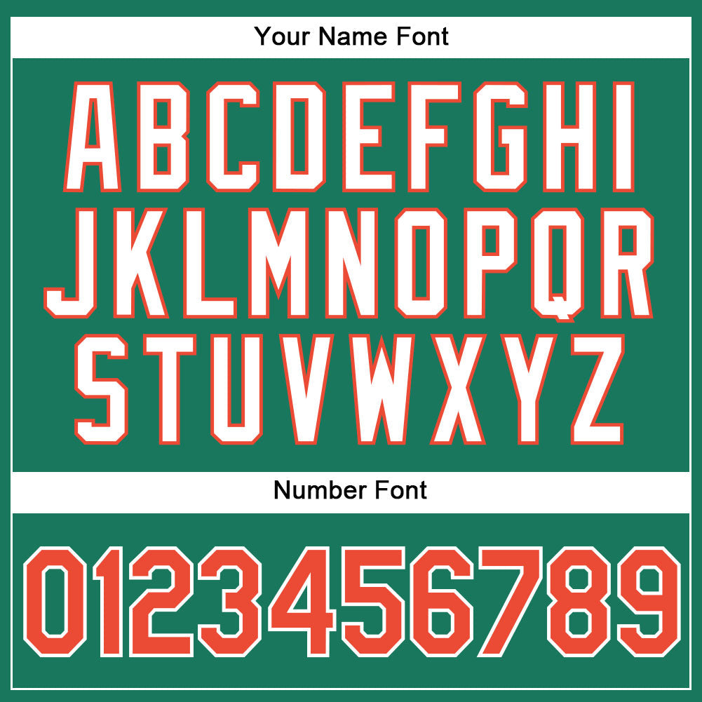 Custom Kelly Green White Pinstripe Orange-White Authentic Basketball Jersey