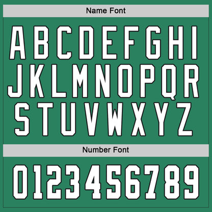 Custom Kelly Green White-Black Hockey Jersey