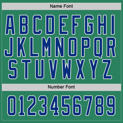 Custom Kelly Green Royal-White Hockey Jersey