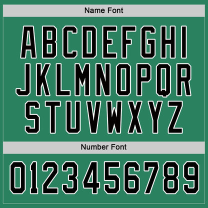 Custom Kelly Green Black-White Hockey Jersey