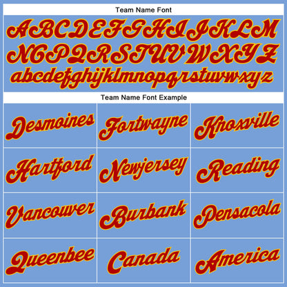 Custom Light Blue Red Pinstripe Red-Gold Authentic Basketball Jersey