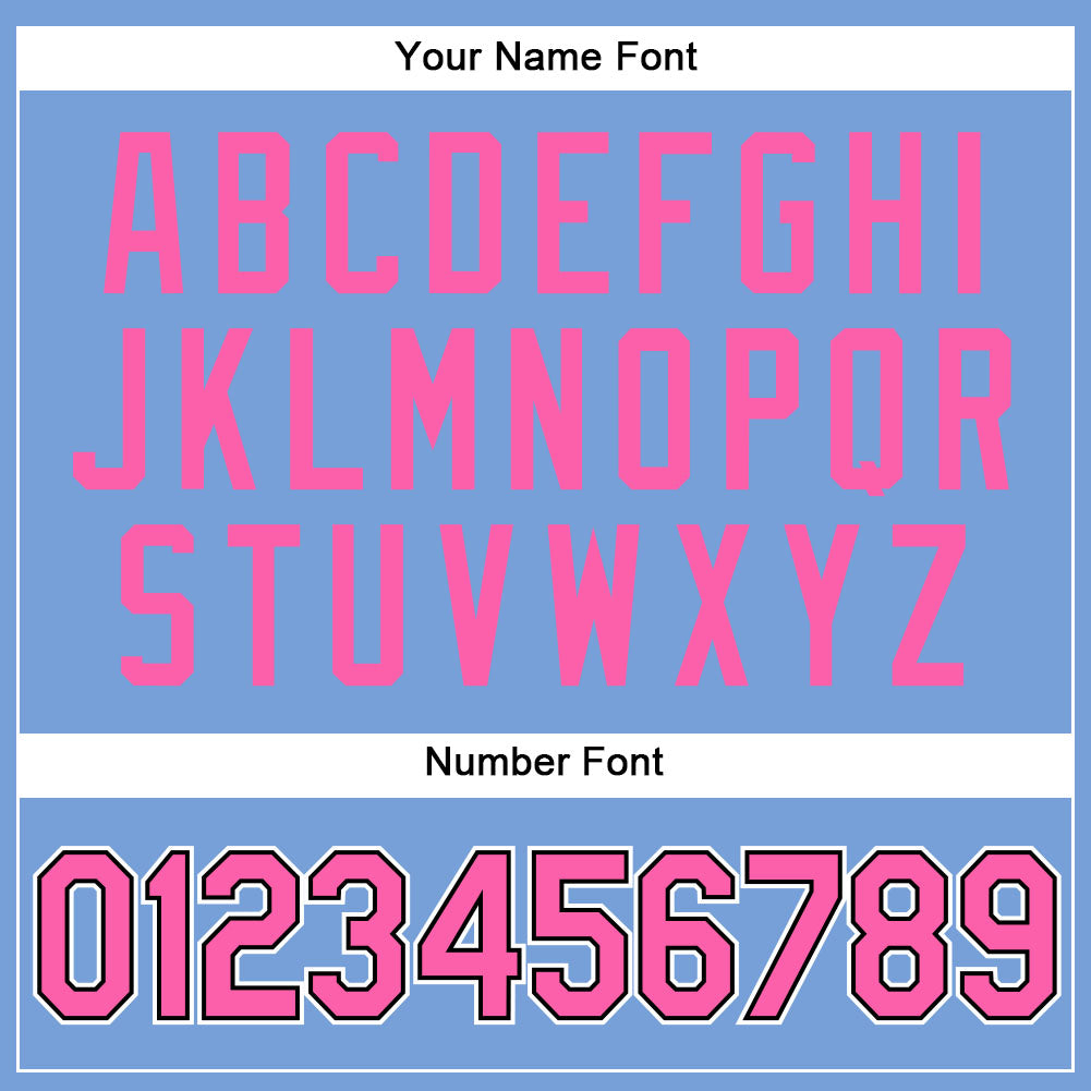 Custom Light Blue White Pinstripe Pink-Black Authentic Basketball Jersey