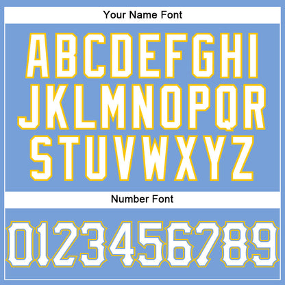 Custom Light Blue White Pinstripe White-Gold Authentic Basketball Jersey