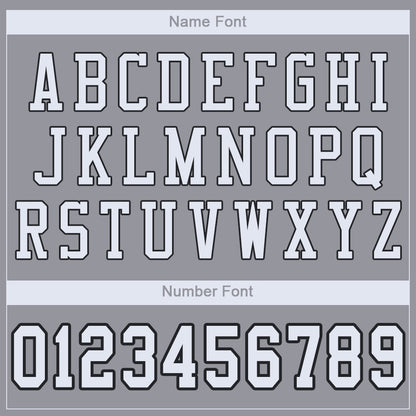 Custom Light Gray White-Black Mesh Authentic Football Jersey