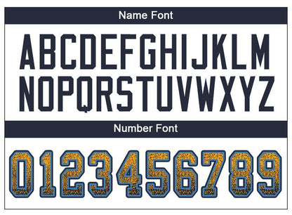 Custom Gold Navy-Powder Blue Mesh Drift Fashion Football Jersey