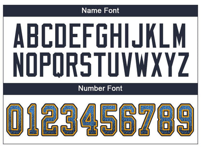 Custom Powder Blue Navy-Gold Mesh Drift Fashion Football Jersey