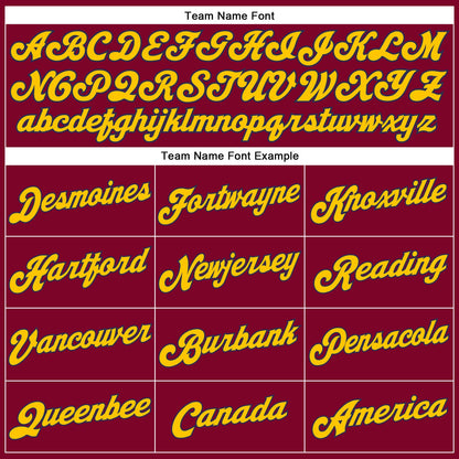 Custom Maroon White Pinstripe Navy-Gold Authentic Basketball Jersey