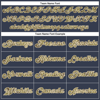 Custom Navy Camo-Cream Mesh Authentic Salute To Service Football Jersey
