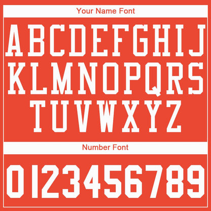 Custom Orange White Round Neck Basketball Jersey