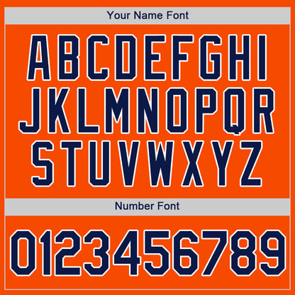 Custom Orange Navy-White Authentic Baseball Jersey