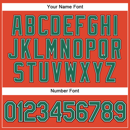 Custom Orange Black Pinstripe Kelly Green-White Authentic Basketball Jersey