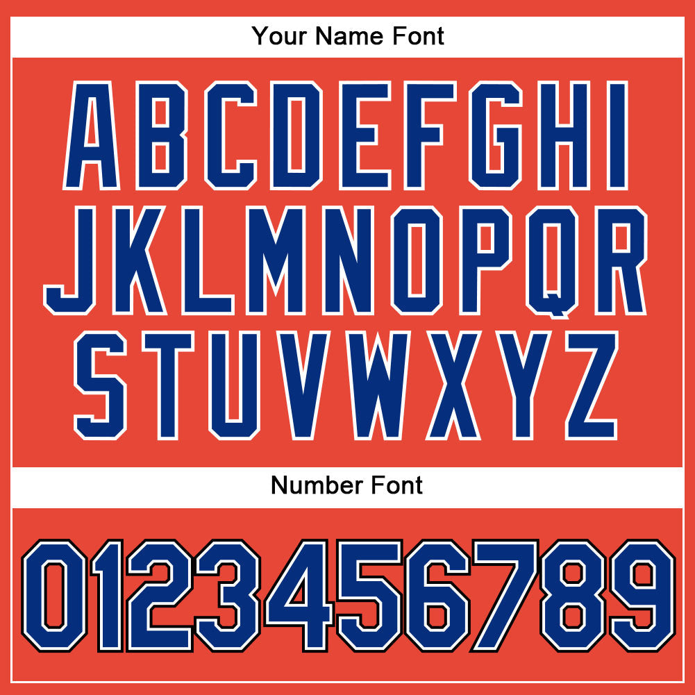 Custom Orange Black Pinstripe Royal-White Authentic Basketball Jersey