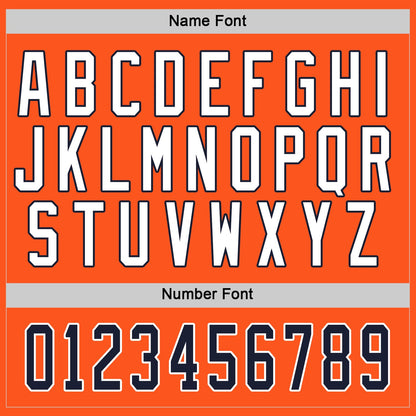 Custom Orange Navy-White Hockey Jersey