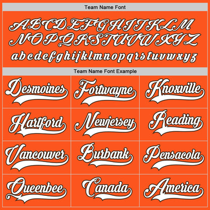 Custom Orange White-Brown Hockey Jersey