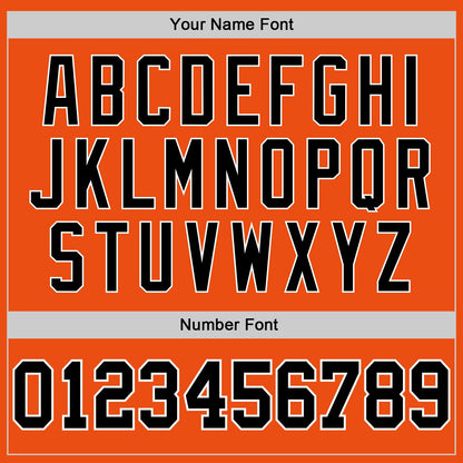Custom Orange Black-White Authentic Baseball Jersey