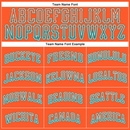 Custom Orange Teal-White Authentic Drift Fashion Baseball Jersey