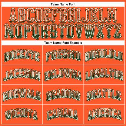 Custom Orange Green-White Authentic Drift Fashion Baseball Jersey