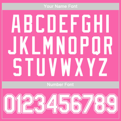 Custom Pink White Authentic Baseball Jersey
