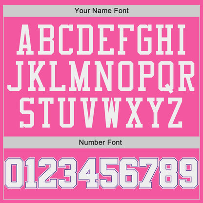 Custom Pink White-Purple Authentic Baseball Jersey