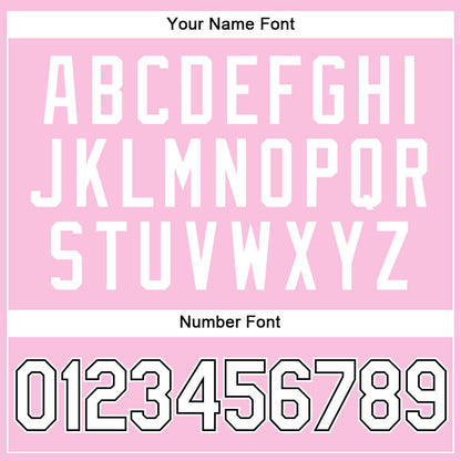 Custom Light Pink White-Black Authentic Throwback Basketball Jersey