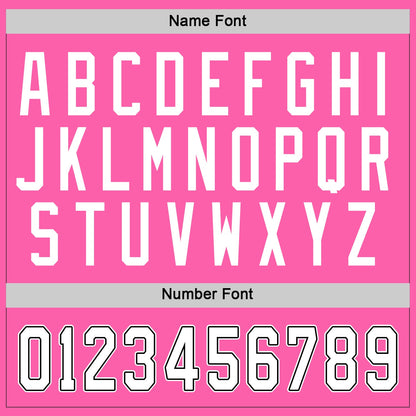Custom Pink White-Black Hockey Jersey