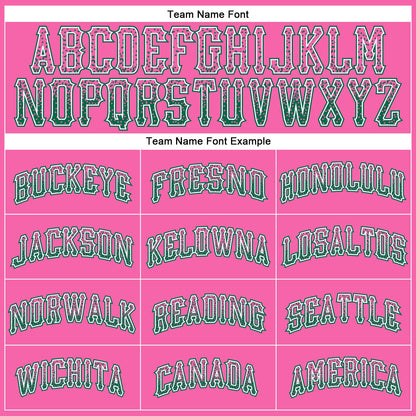 Custom Pink Kelly Green-White Authentic Drift Fashion Baseball Jersey