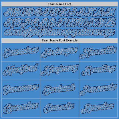 Custom Powder Blue Powder Blue-Navy Authentic Baseball Jersey