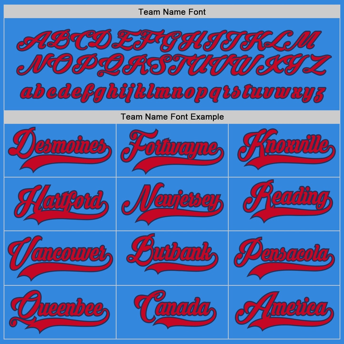 Custom Powder Blue Red-Navy Hockey Jersey