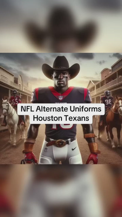 Custom Women's Texans Navy Exact Replica 2nd Alternate Football Jersey