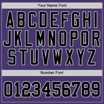Custom Purple Black-Gray Authentic Baseball Jersey